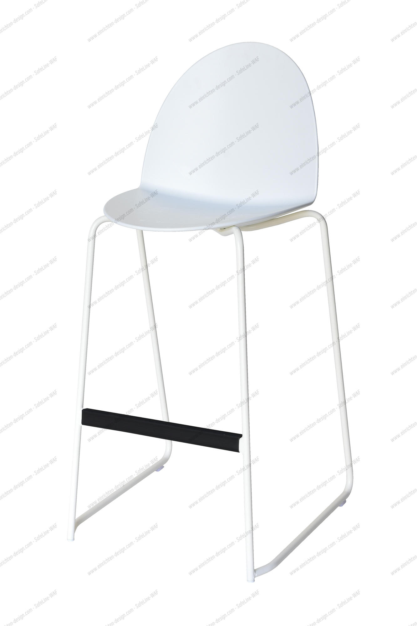 Camel Bar stool Sled base Segis white
