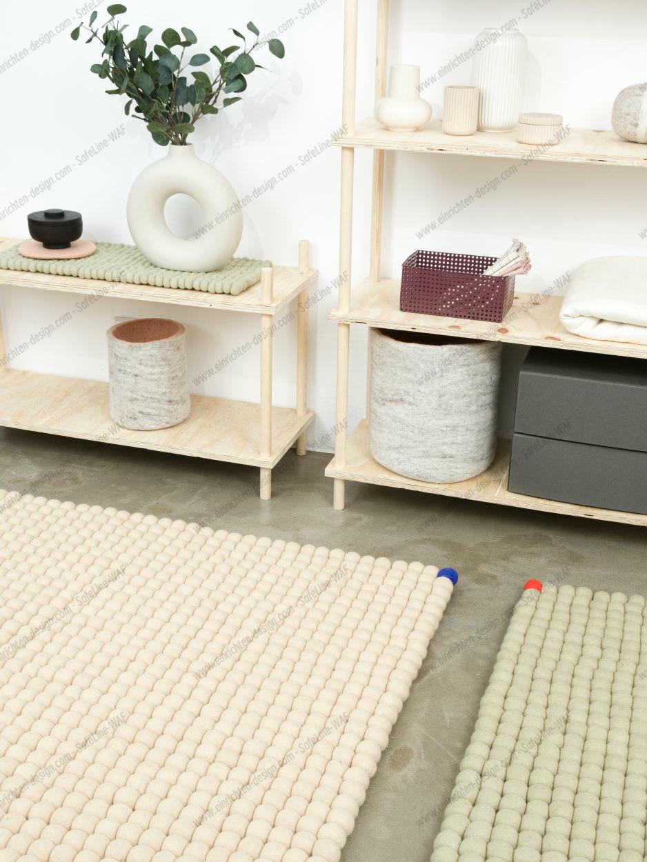 Big One Rectangular Felt carpet 200 x 300 cm myfelt Green beige