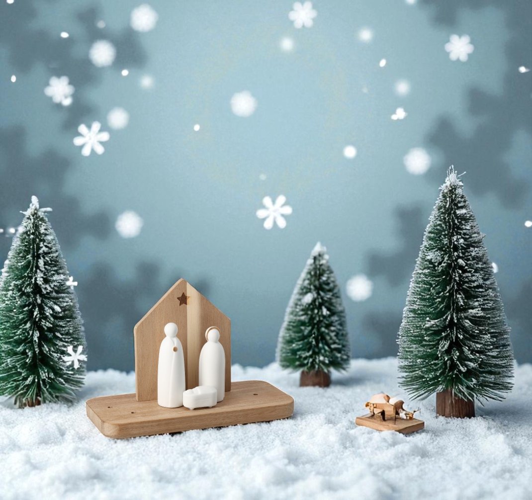 Christmas landscape cot wheels