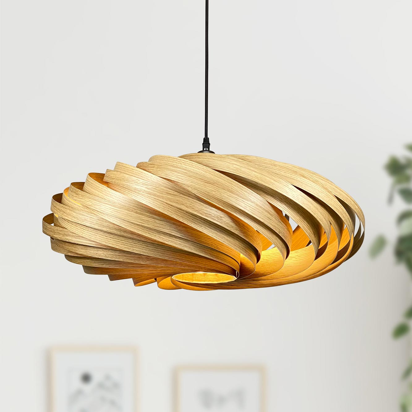 Veneria Pendant lamp Ø60 cm Oak Gofurnit