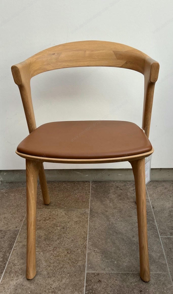 Bok chair lacquered oak - Sienna leather Ethnicraft EXHIBITION PIECES