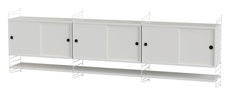 String  Living room wall shelving system E String Furniture