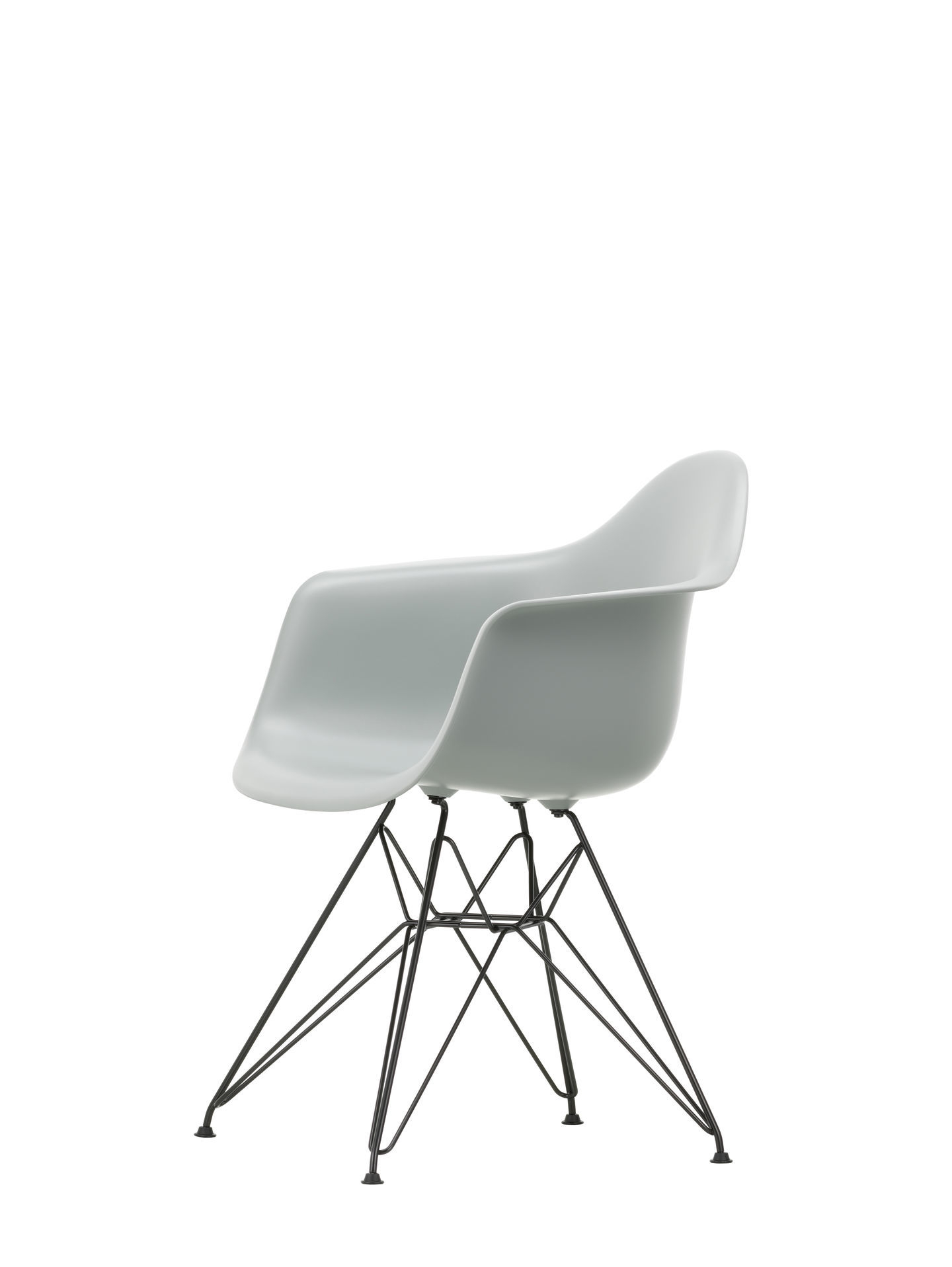 Eames Plastic Arm Chair DAR Chair Vitra Black - Rust orange
