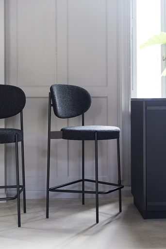 Series 430 Bar Stool Bar stool 75 cm BLACK / REMIX 123 Verpan SINGLE PIECES