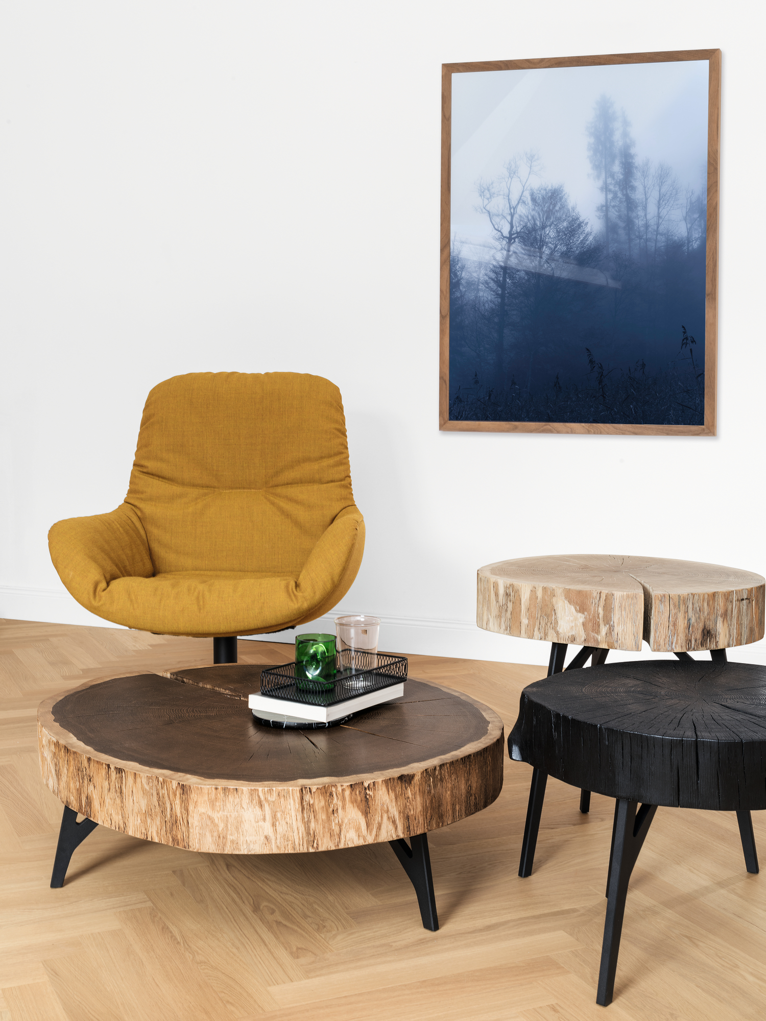 Stomp side table H28 charburned Janua