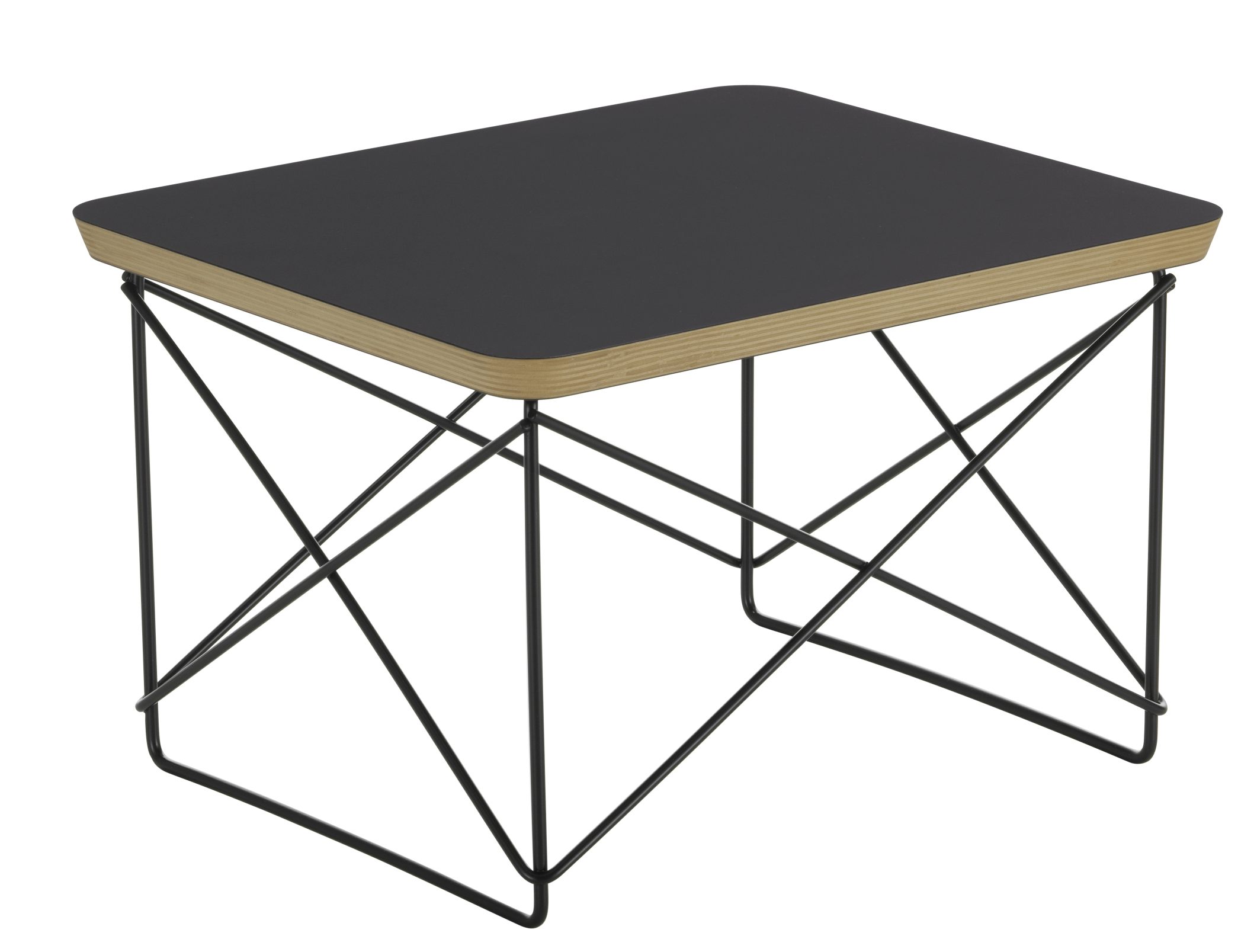 Occasional Table LTR Side Table HPL Black Vitra Steel wire black powder-coated