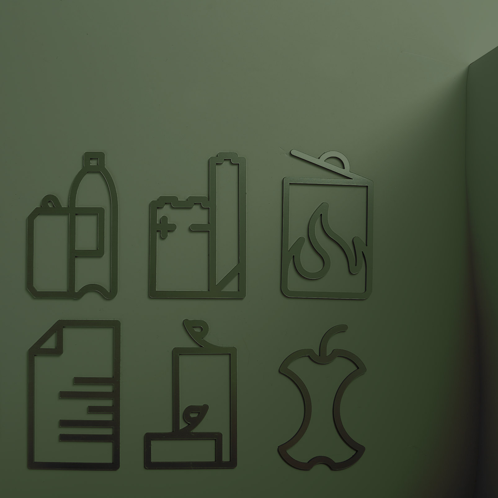 Symbols for bin waste bin / waste separation Mizetto QUICK SHIP