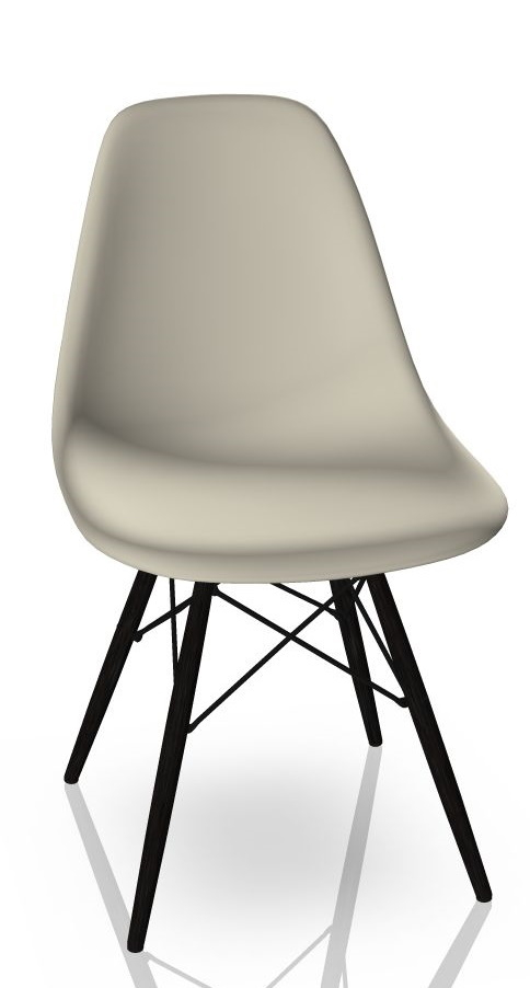 Eames Plastic Side Chair DSW Chair Vitra Maple black -pebble