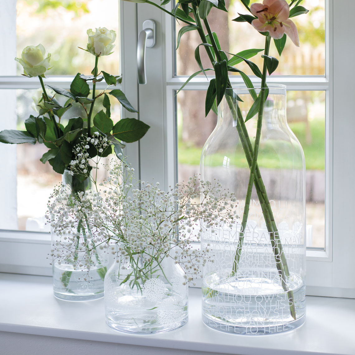 Living glass vase flowers Räder SINGLE PIECES
