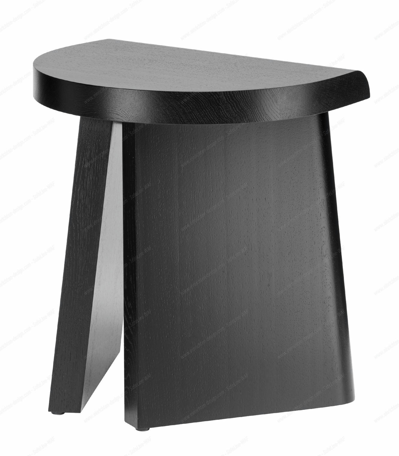 Portao stool Favius Oak stained black