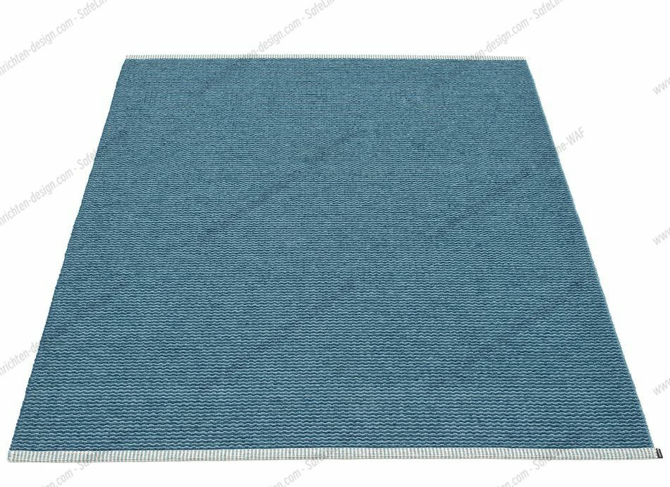 Mono Plastic Rug 230x320 cm Pappelina Ocean blue - Dove blue