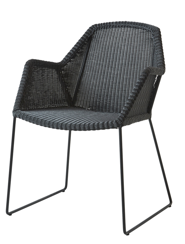 Breeze Outdoor chair cantilever frame Set of 2 Cane-Line black