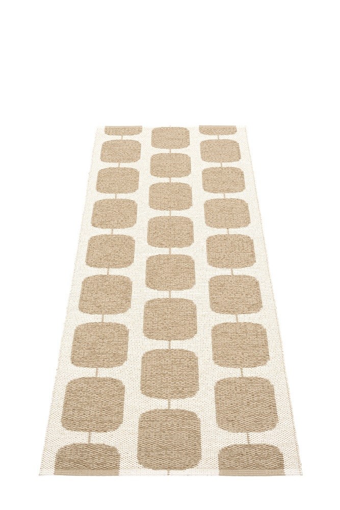 Sten Plastic carpet 70x200 cm Pappelina Nougat/Vanilla