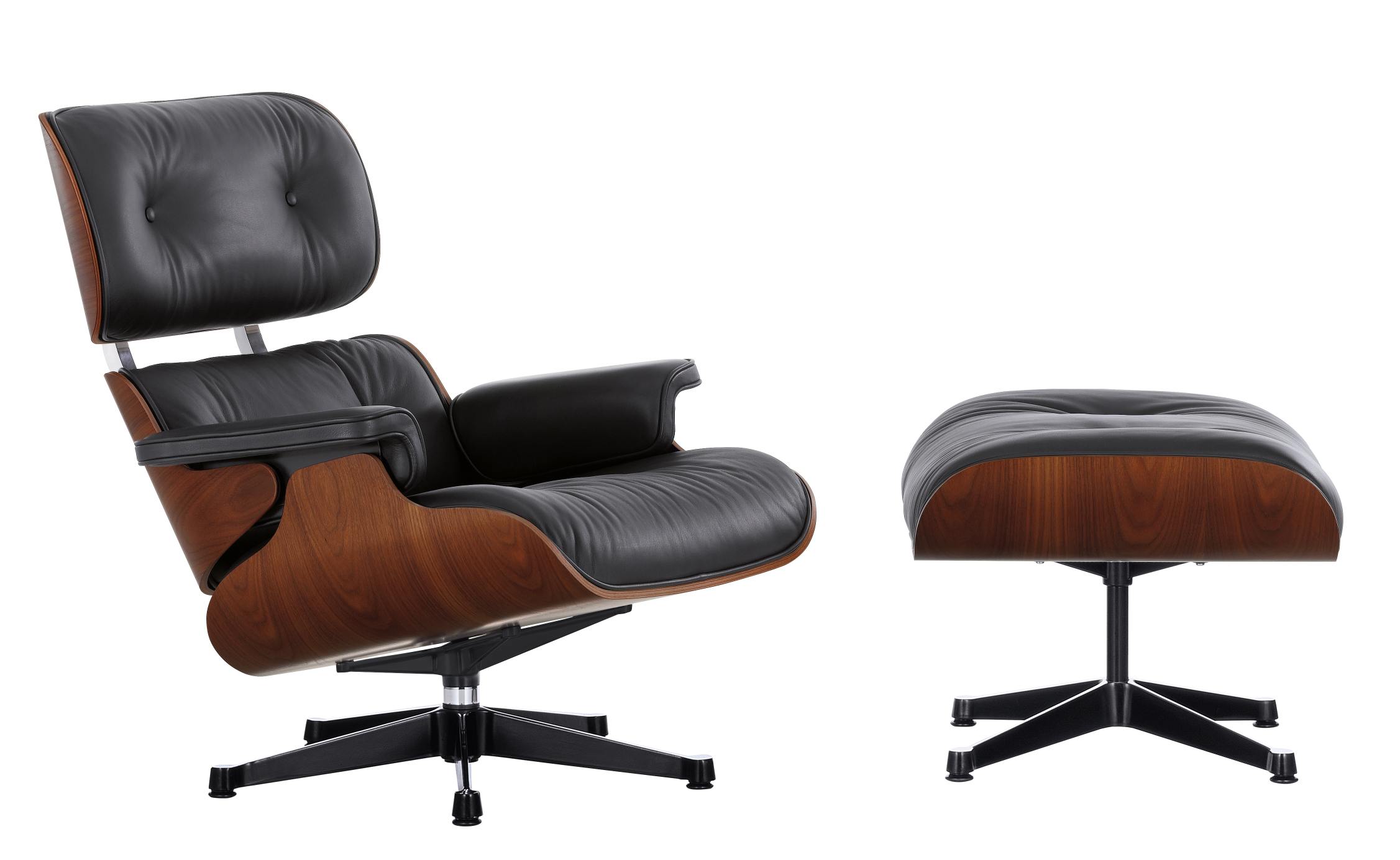 Eames Lounge Chair & Ottoman Armchair Leather Premium F / Leather Natural Vitra