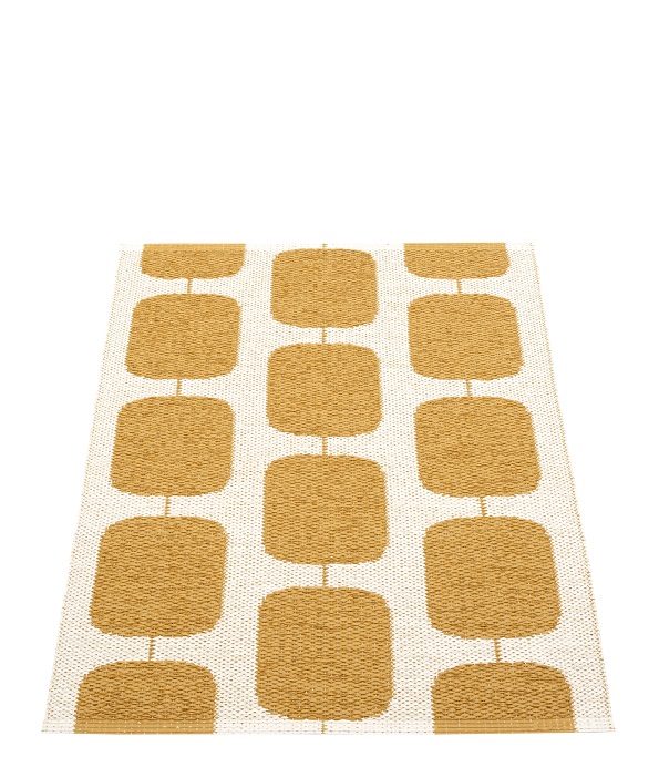 Sten Plastic carpet 70x100 cm Pappelina Ochre/Vanilla
