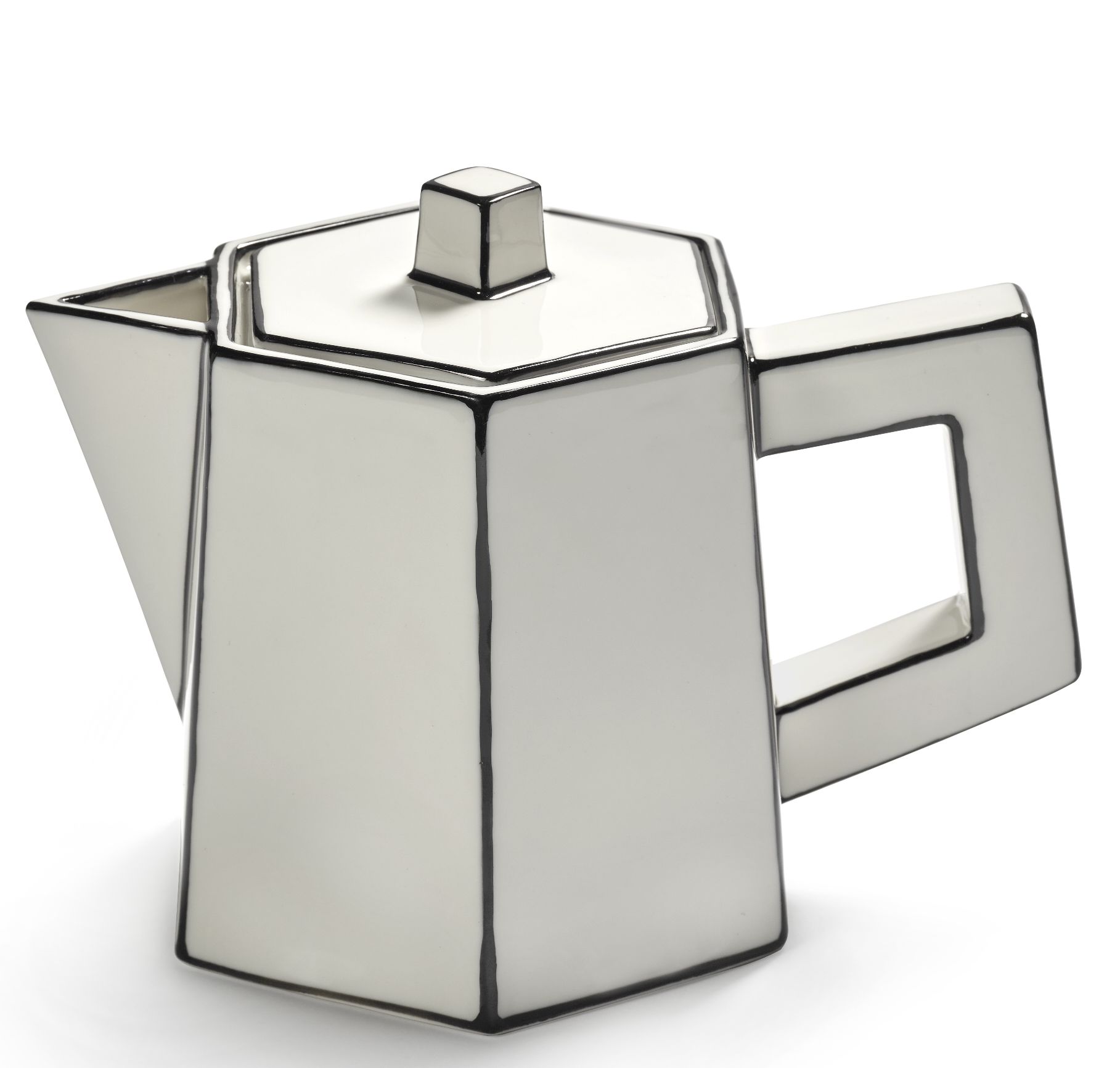 Teapot white/black Carte Blanche Serax 