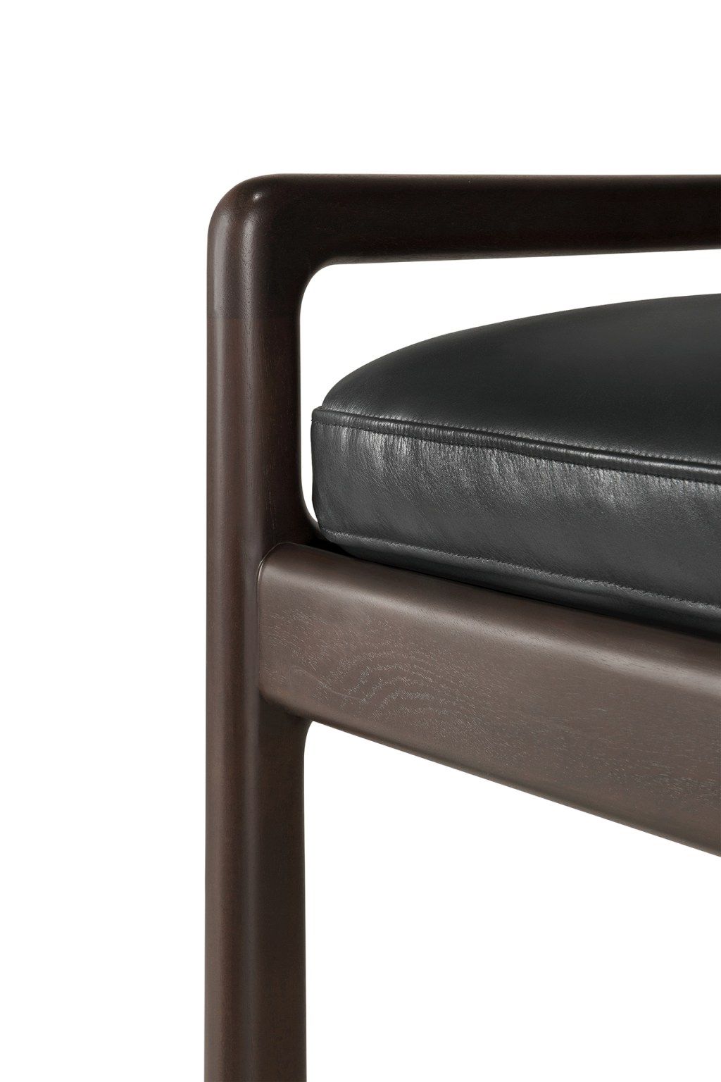 Jack Bench Bench with seat cushion leather black Ethnicraft