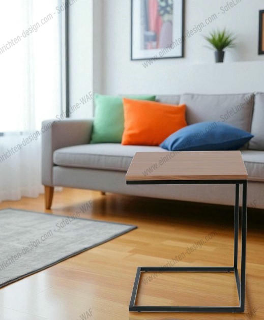 Flat Side table open Black / Natural oak Jan Kurtz SINGLE PIECES