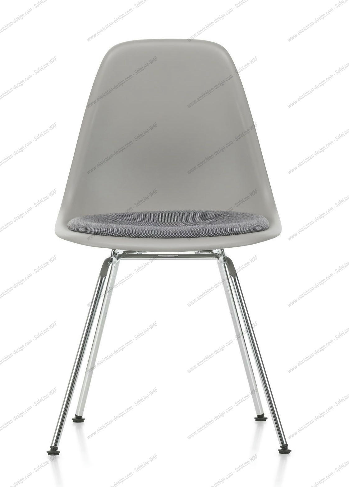 Eames Plastic Side Chair DSX Chair with seat cushion Vitra