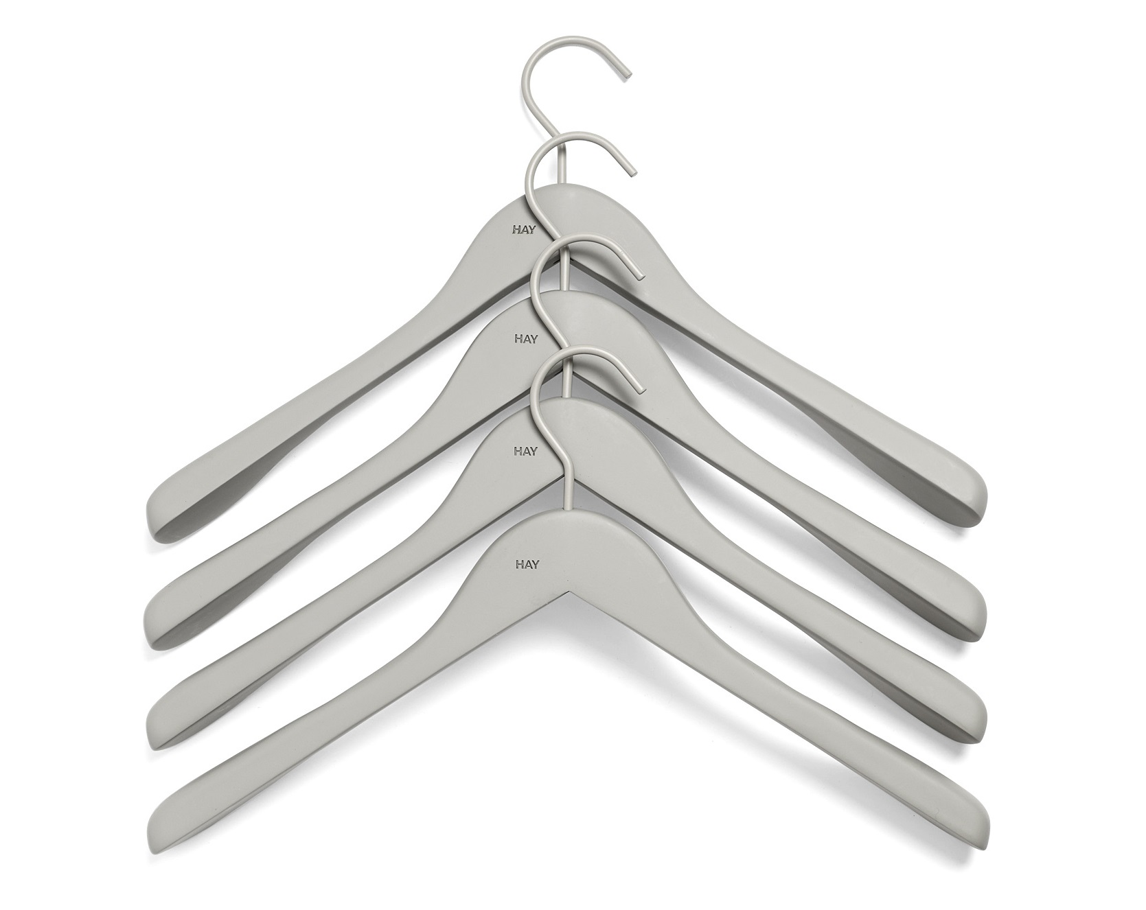 Soft Coat Hanger Wide 44 coat hanger set of 4 Hay 
