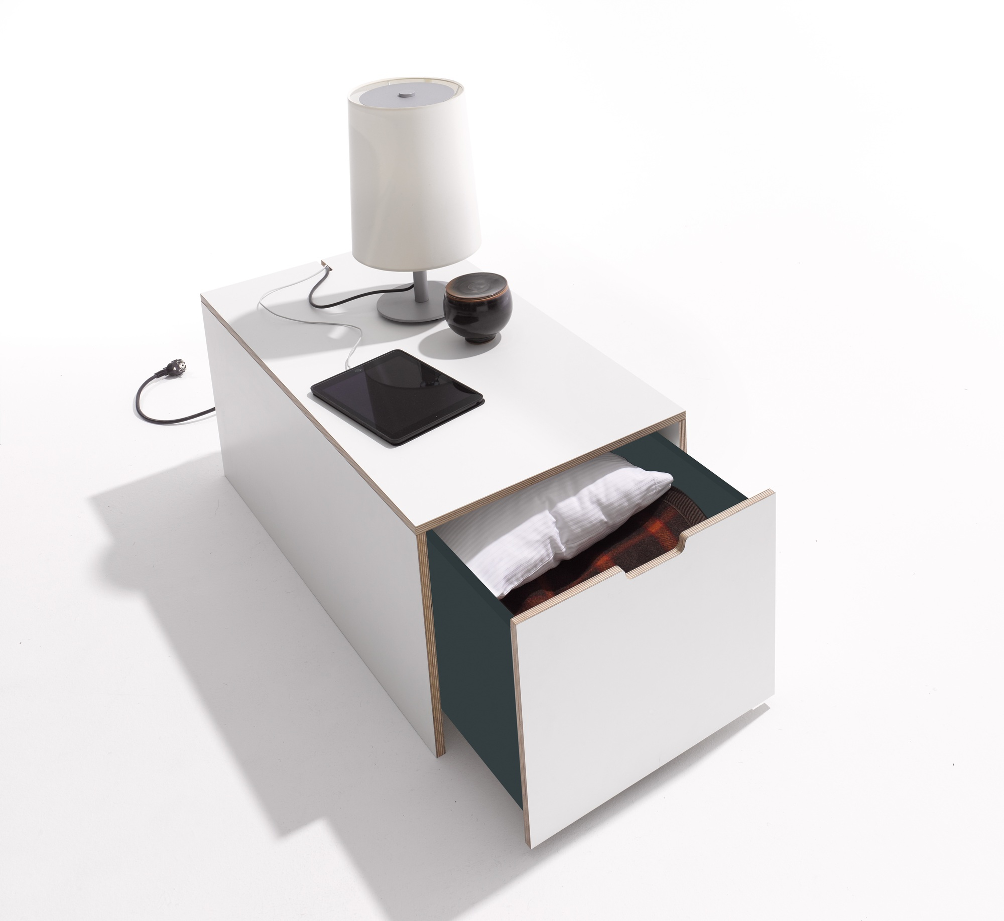 Classic Bedding box 16 with drawer Müller Möbelwerkstätten