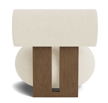 Hippo Lounge Sessel: Hell geräucherte Eiche mit beigem Bouclé-Bezug. Moderner Sessel für Wohnzimmer und Lounge.