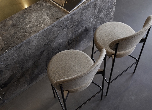 Series 430 Bar Stool Bar stool 75 cm BLACK / REMIX 123 Verpan SINGLE PIECES