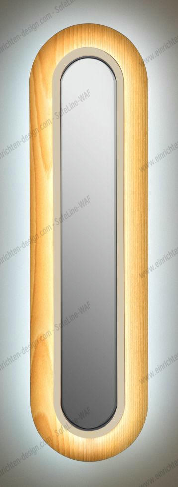 Lens LED wall lamp Superoval metal ring in ivory white Beech LZF Lamps