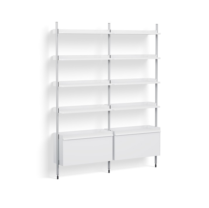 Pier System 122 2 Columns Shelf Hay White-aluminium