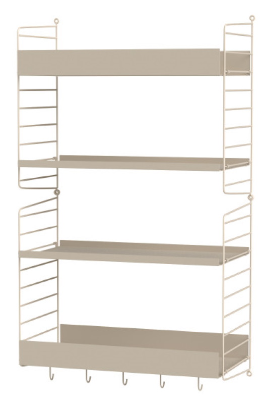 String  Kitchen Wall Shelf System H String Furniture Beige - Beige
