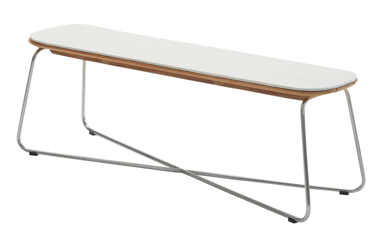 Lilium Bench Benches Cushion Outdoor Skagerak by Fritz Hansen White