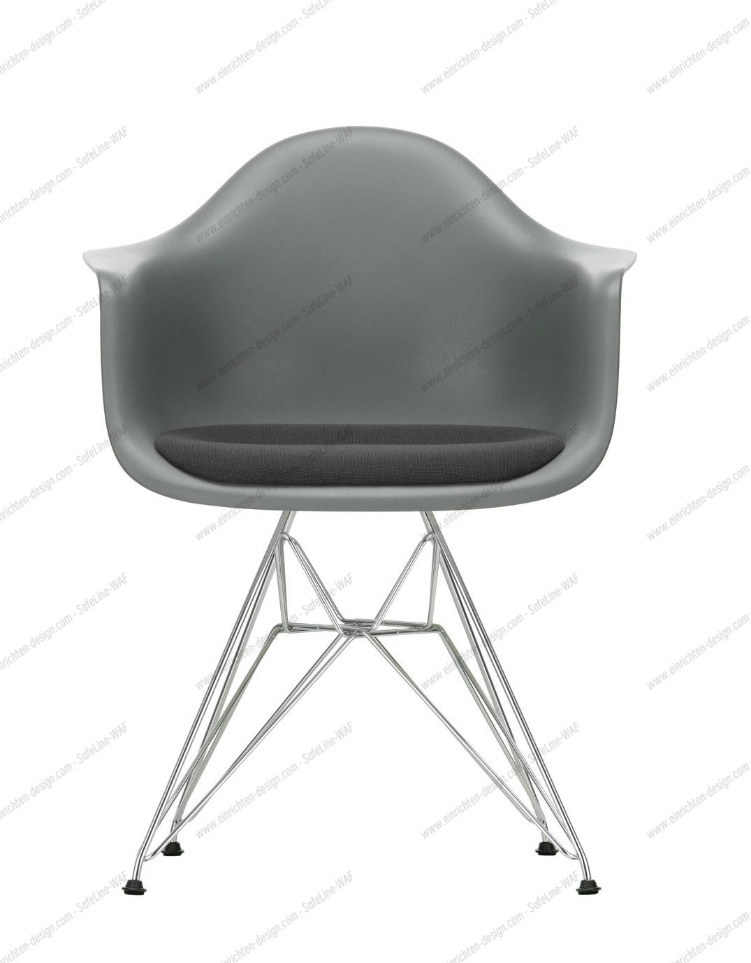 Eames Plastic Arm Chair DAR Chair with seat cushion Vitra
