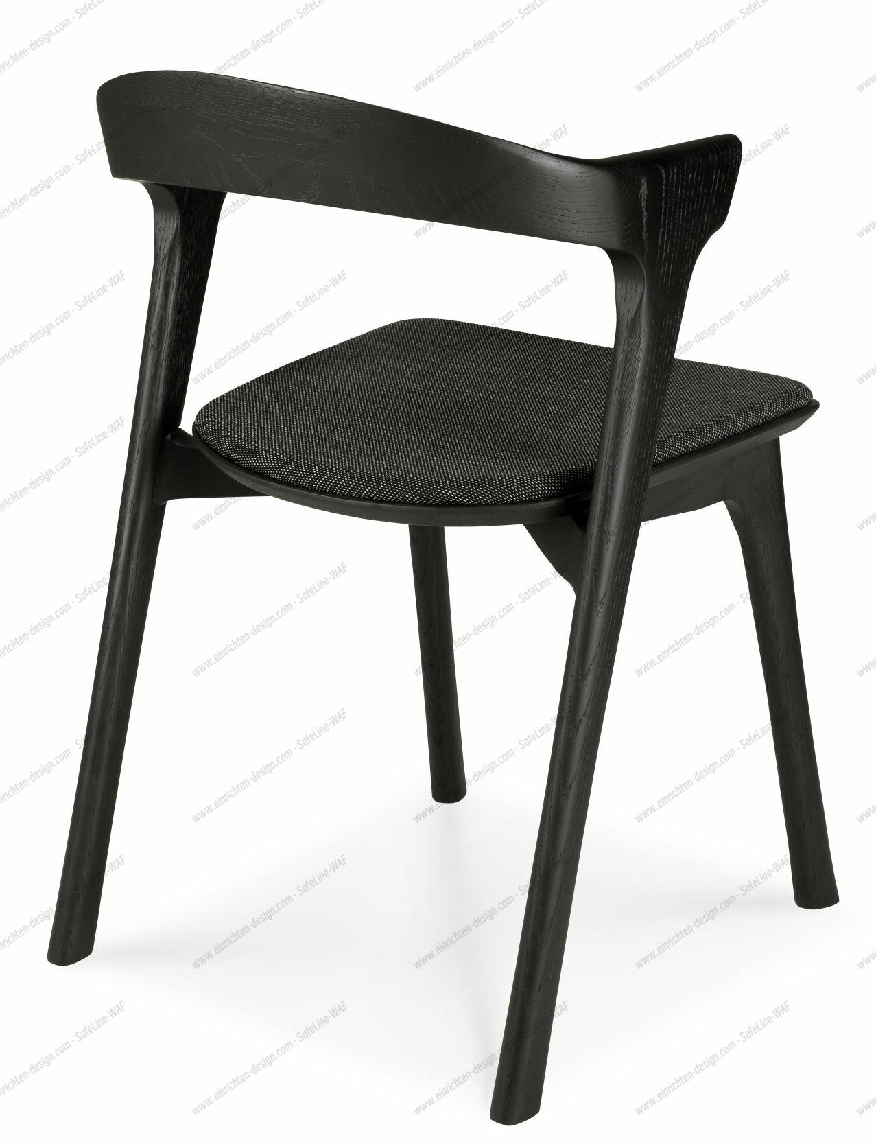 Bok chair brown oak / black fabric Ethnicraft 