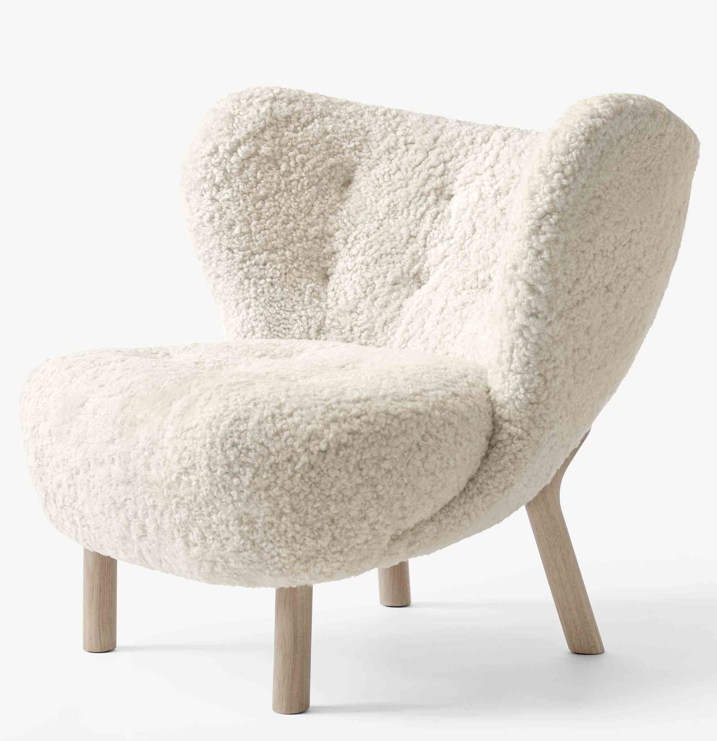 Little Petra VB1 Lounge Chair Andtradition oak white - Moonlight - without stool