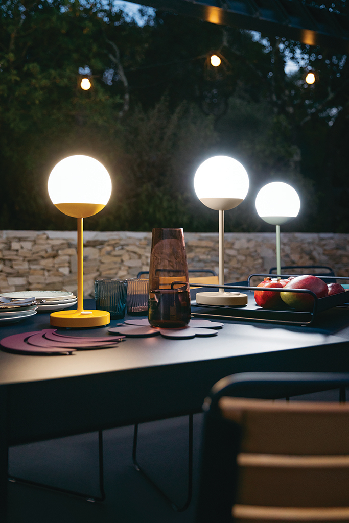 Mooon Table lamp 63 cm Acapulco blue Fermob SINGLE PIECES