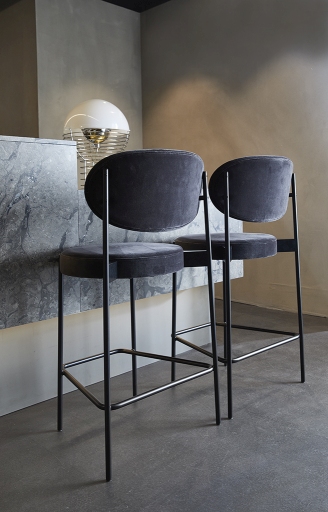 Series 430 Bar Stool Bar stool 75 cm BLACK / REMIX 123 Verpan SINGLE PIECES