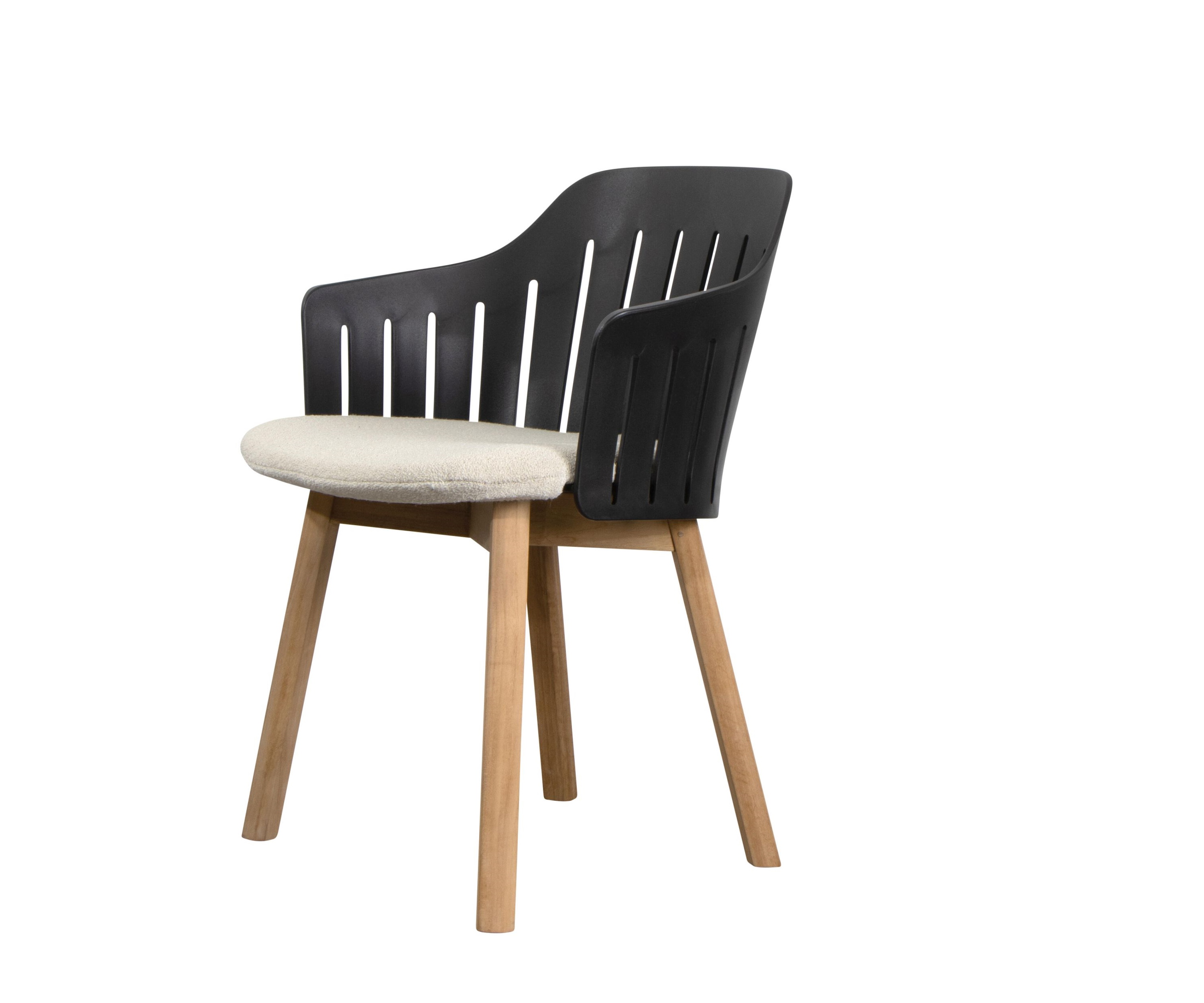 Choice Outdoor Chair Teak Frame 4 Legs Black Cane-Line