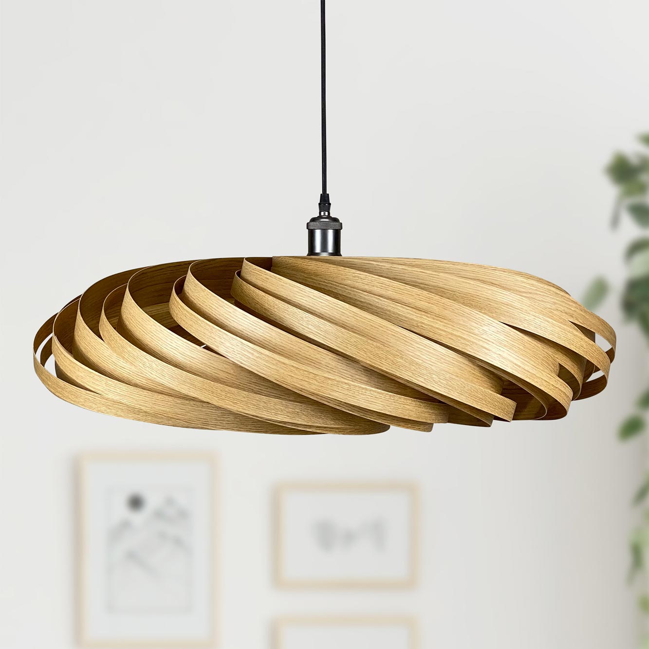 Veneria Pendant lamp Ø70 cm Oak Gofurnit