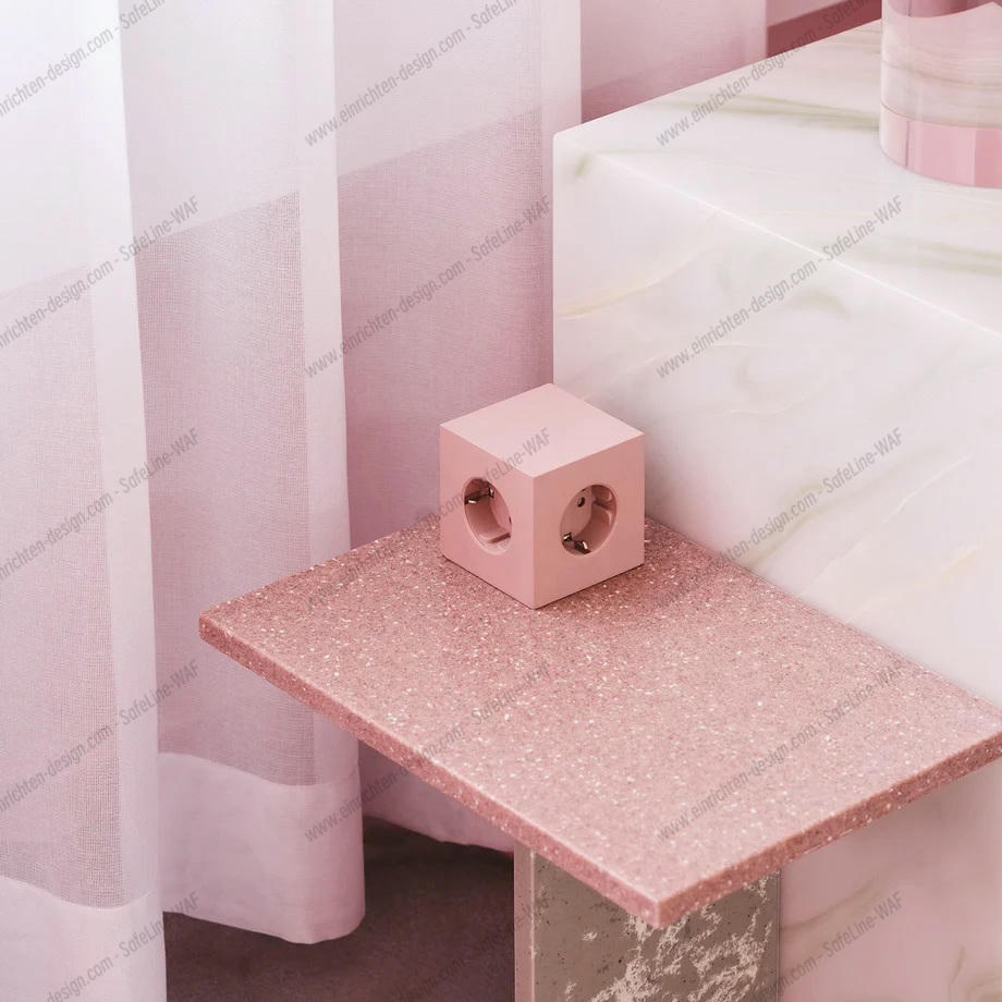 Avolt Socket Cube with USB C dfp Design Pink Avolt Socket Cube with USB C dfp Design Pink