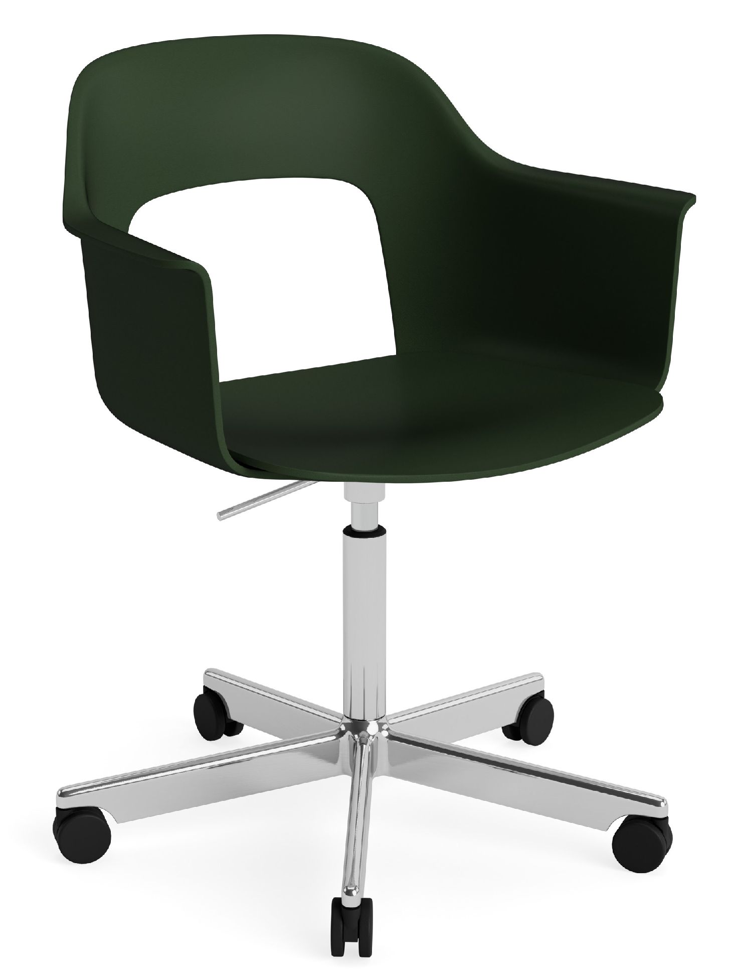 Layout Armchair 241 Armchair 5-star base swivel mechanism with gas spring Hay 