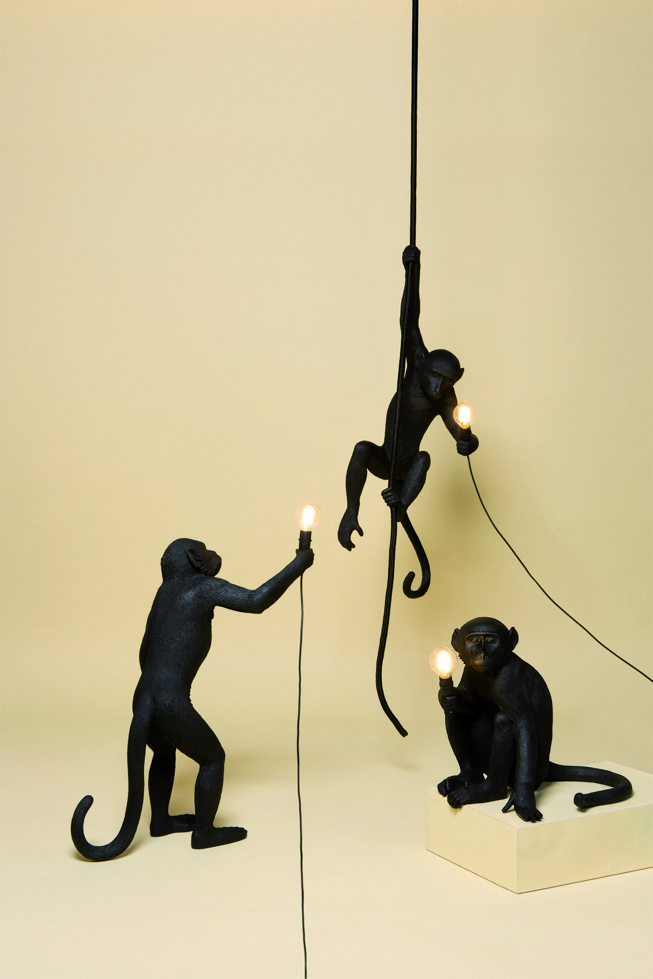 Monkey Lamp Black Pendant light Seletti SINGLE PIECES