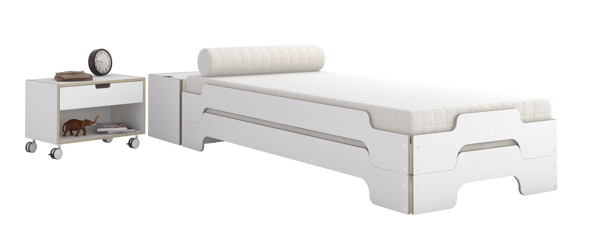 Stack lying bedside table Müller Möbelwerkstätten