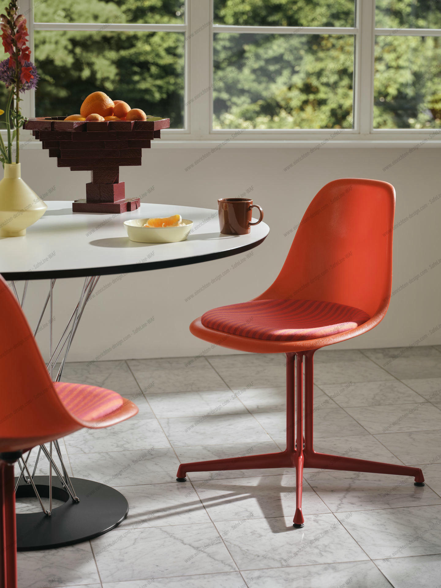 Eames Fibreglass Side Chair La Fonda Red Orange Vitra LIMITED EDITION 