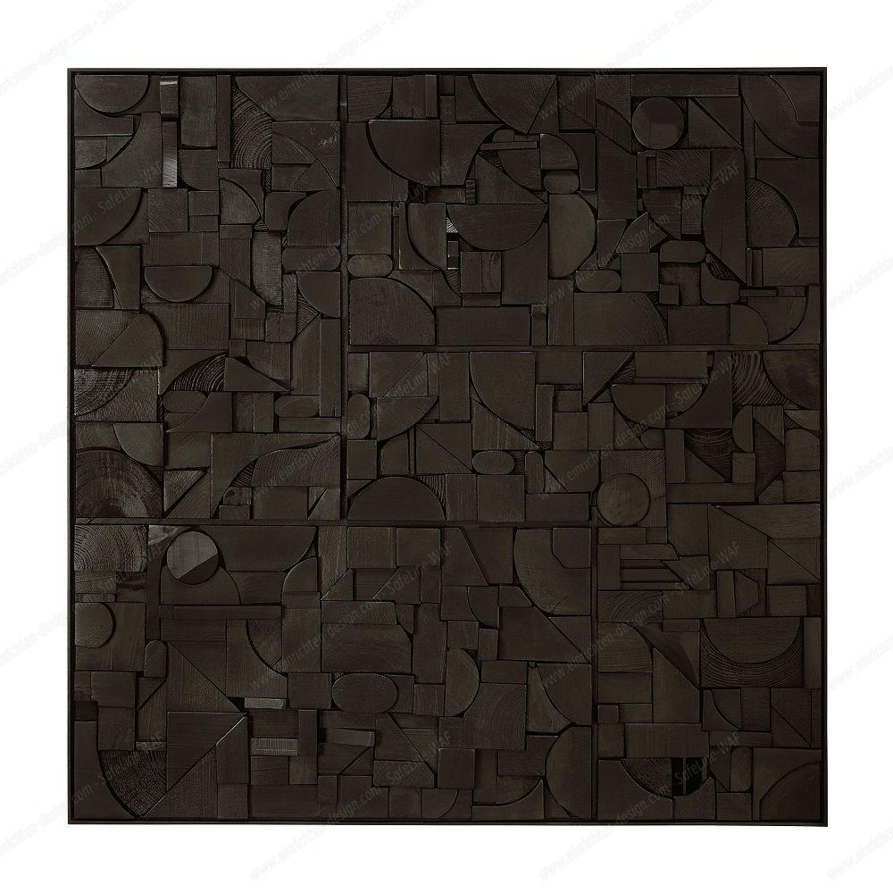 Bricks Wall Art Wood Ethnicraft 