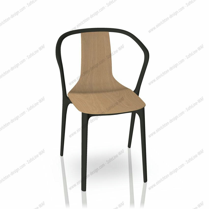 Belleville Armchair Wood Chair Vitra