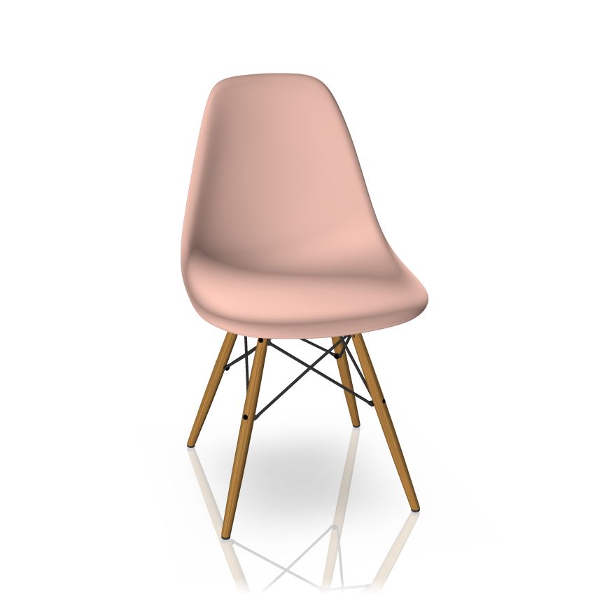 Eames Plastic Side Chair DSW Chair Vitra Ash honey colored tender pink VITRA 44030500 65 41