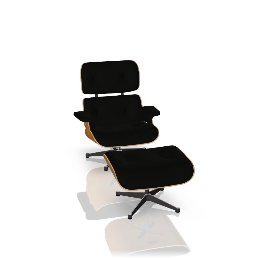 Eames Lounge Chair & Ottoman Armchair Leather Premium Vitra