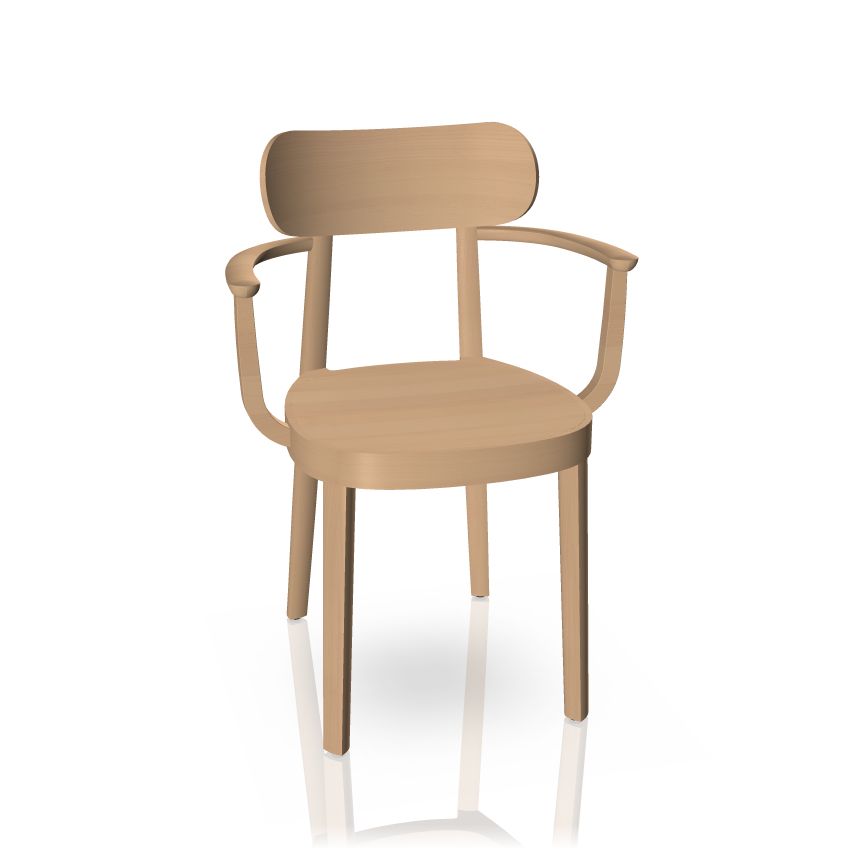 Wooden chair with Armrests 118MF 118 MF Thonet THONET 118 MF