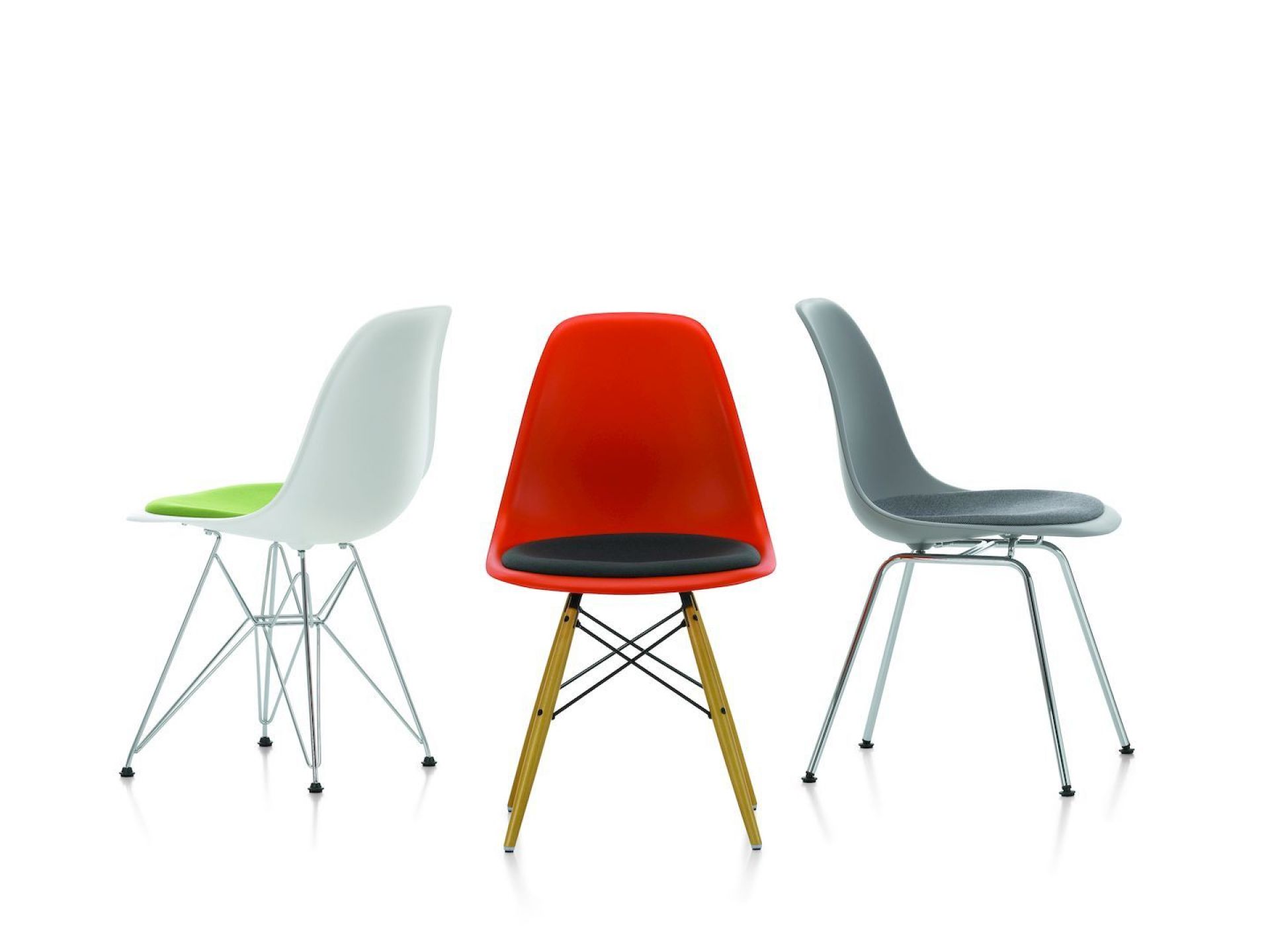 Eames Plastic Side Chair DSR Chair Fully upholstered Vitra