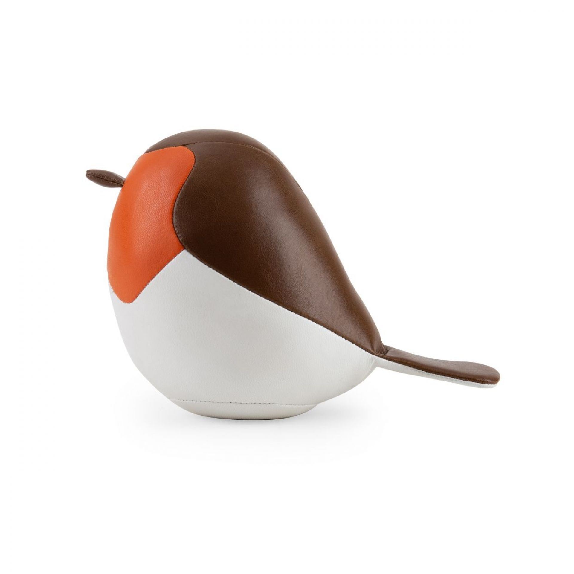 Bird Robin paperweight brown-orange Züny